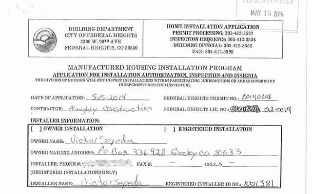 Almighty Construction Applyed For Installation Permits