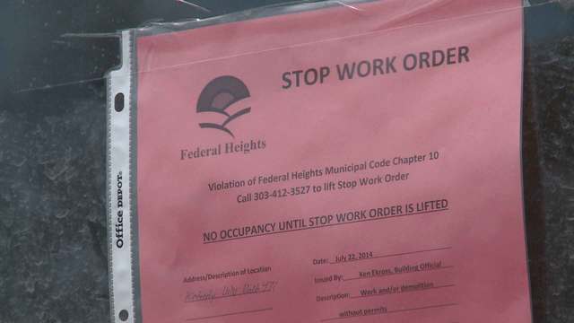 Federal Heights Issued Stop Work Orders