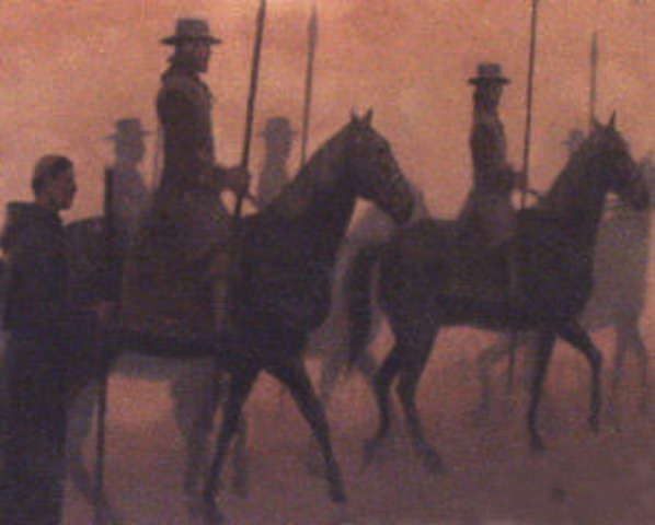 Spaniards begin to explore Texas