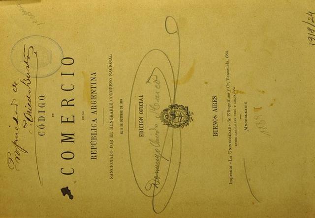 CÓDIGO DE COMERCIO DE 1889