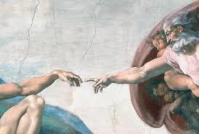 Michelanelgo paints Sistine Chapel