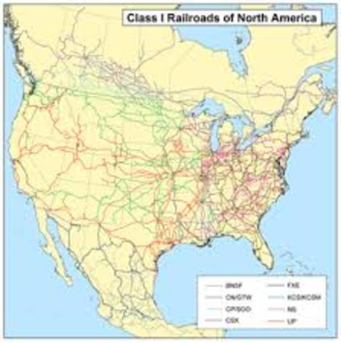 America was bounded by railway networks