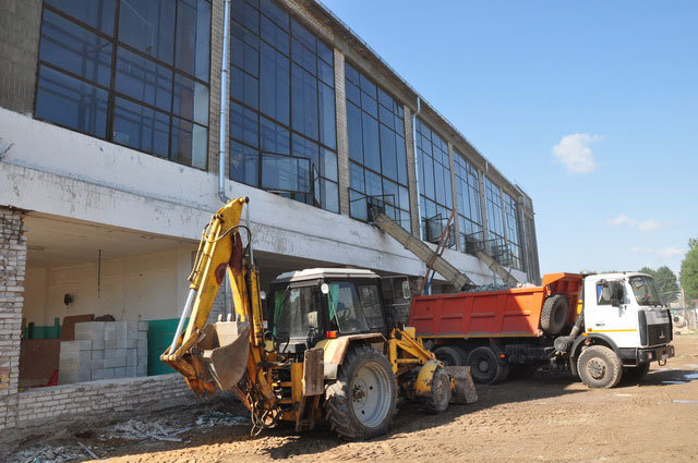 Началось благоустройство спортивного комплекса на улице Пушкина