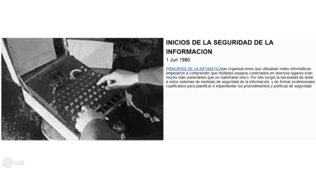 INICIOS DE LA SEGURIDAD DE LA INFORAMCION