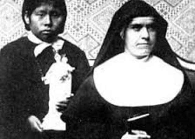 Parte desde C. Patagones con la indiecita Luisa Peña para visitar a Don Bosco antes de su muerte.