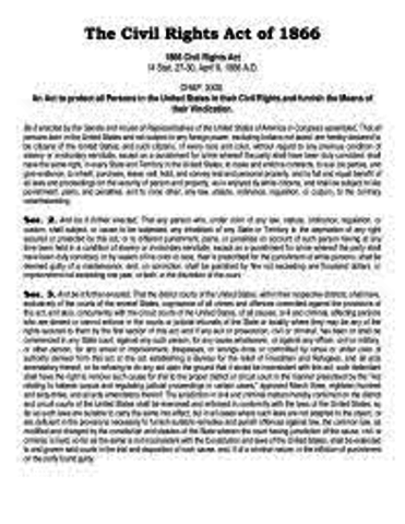Civil Rights Act of 1866