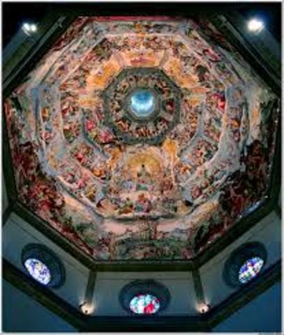 Work begins on Brunelleschi's chaple dome in Florence, Italy