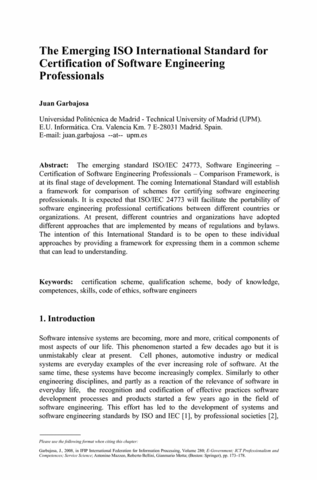 Estandarización de la Ingenieria del Software: ISO/IEC TR 19759
