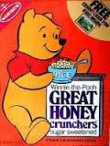 Winnie-the-Pooh Great Honey Crunchers cereal by Nabisco