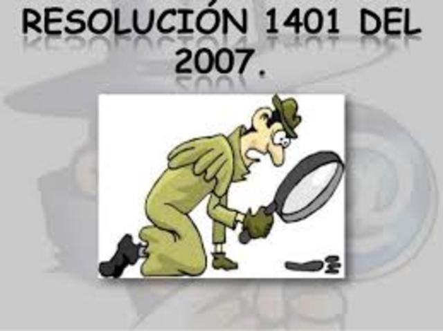 RESOLUCION  1401
