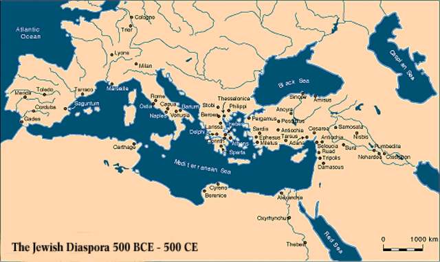 The scattering of Jews 586 B.C