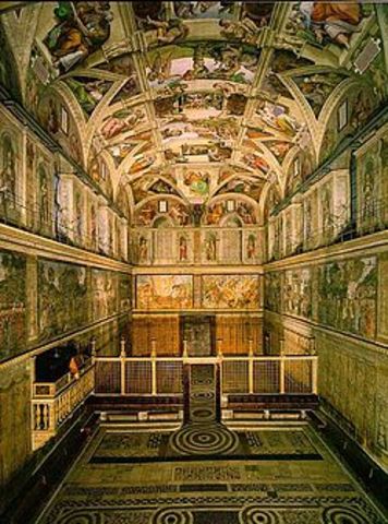 Michelangelo Begins Painting the Sistine Chapel