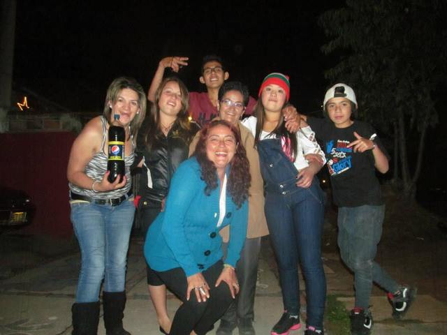 con mis amigos de la cuadra