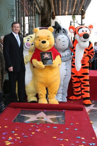 Pooh is awarded a star on the Hollywood walk of fame