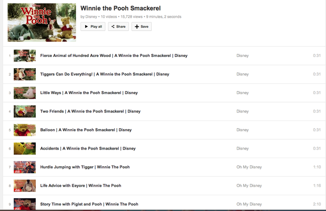 Winnie the Pooh gets a spot on Disney's YouTube