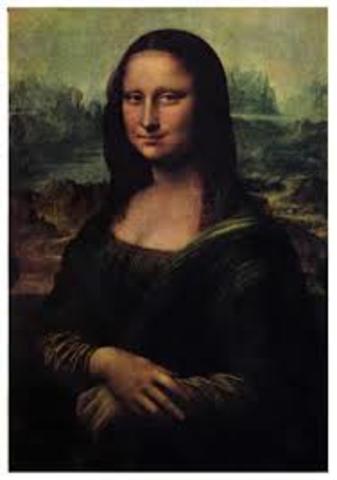 Da vinci paints the mona lisa