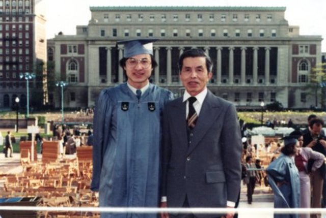 Dad attends Columbia Uni