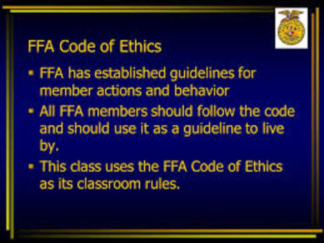 FFA code of ethics adopted