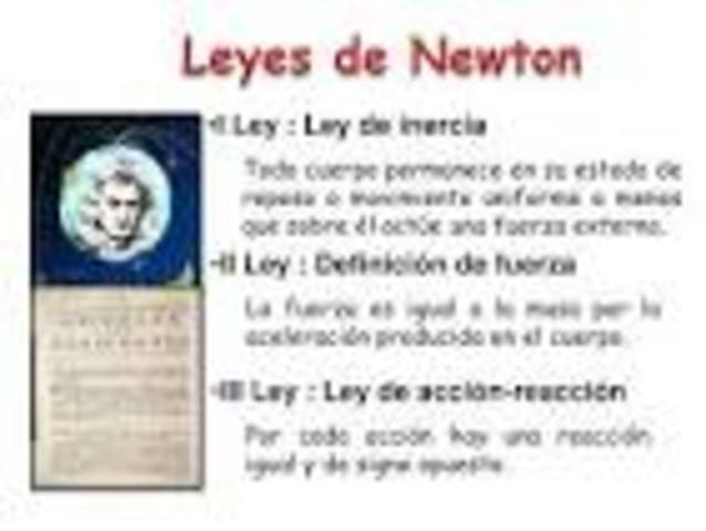 Isaac Newton  escribe leyes de gravitacion que llevan su nombre