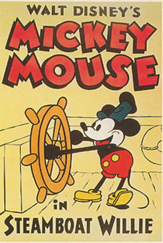 Mickey Mouse is introduced in the cartoon Steamboat Willie.