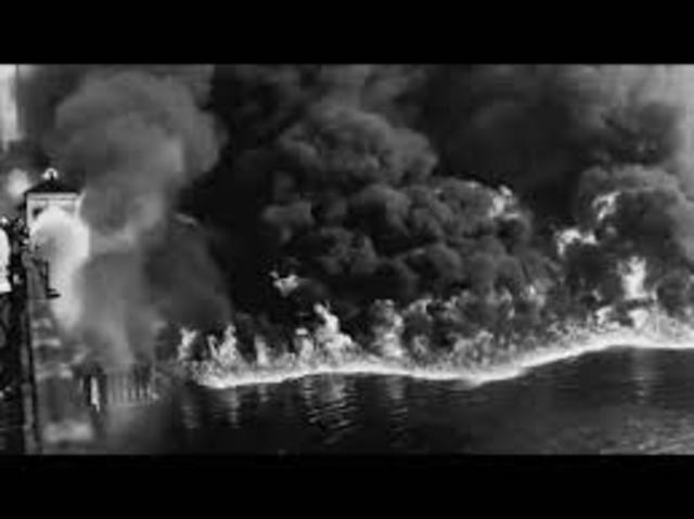 Cuyahoga River in Ohio caught fire