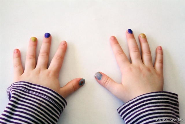 I painted my nails for the first time.