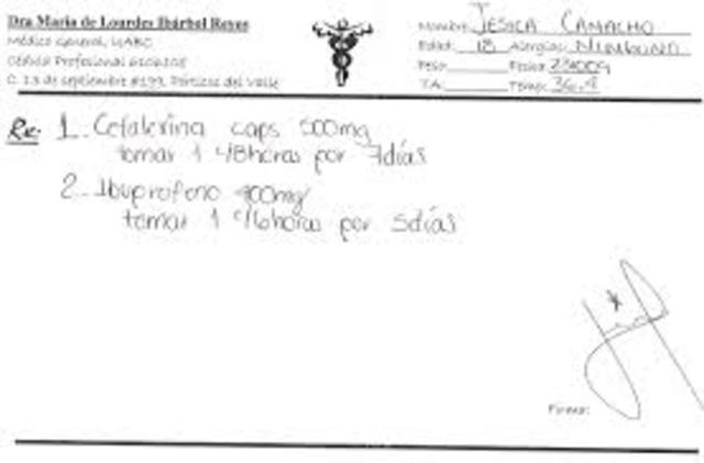 10. Orden y/o fórmula médica