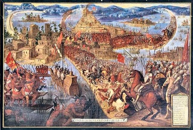 Cortés regresa con refuerzos e inicia el ataque a Tenoctitlan.