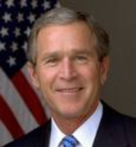 George W. Bush becomes President of the U.S.