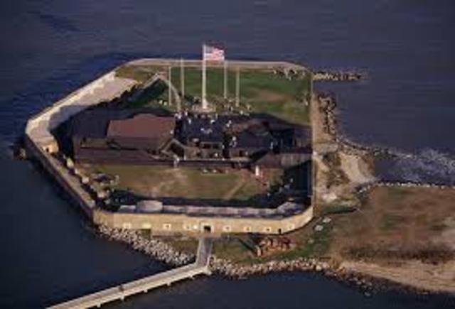 The attack of Fort Sumter