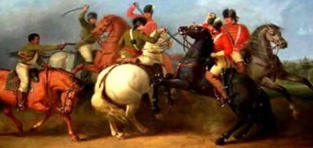 Battles between the colonists and the British army.