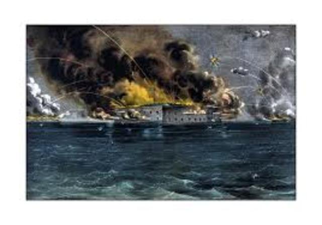 The attack of Fort Sumter
