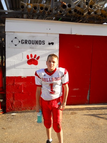 My first time playing football.