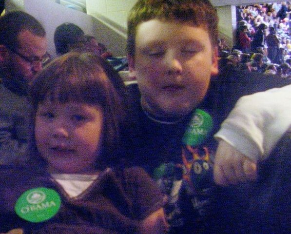 Attended campaign rally for Obama