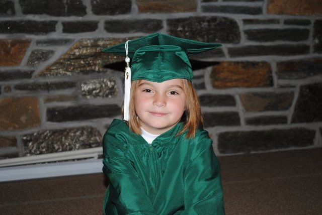 I graduated from kindergaten.