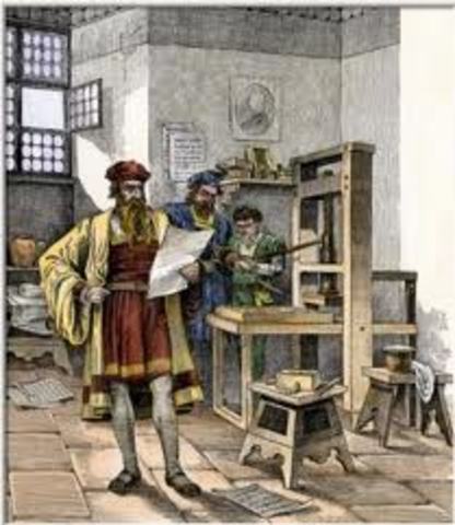 Johannes Gutenburg - printing press