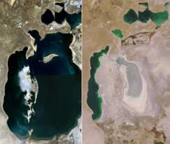 Shrinking of the Aral Sea