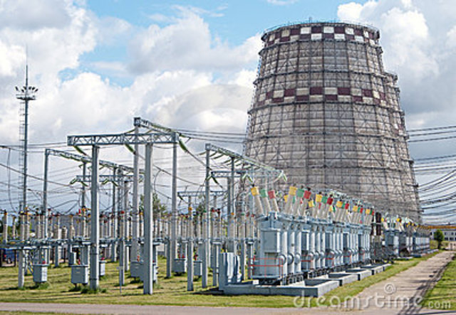 First Electric Plant Built