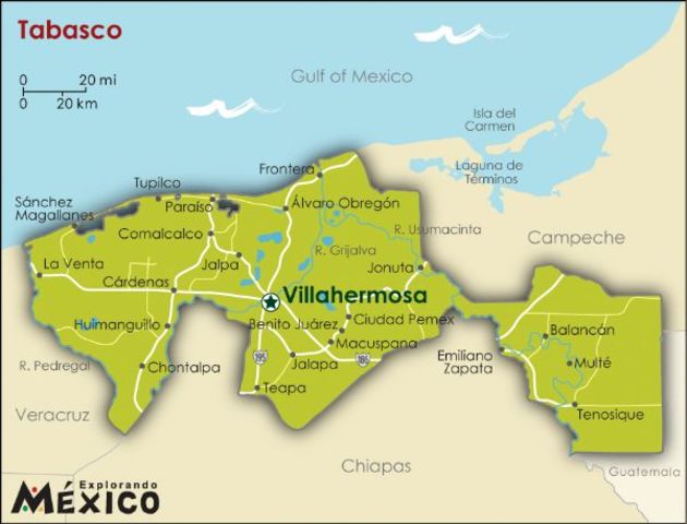 Juan de Grijalva llega al estado de Tabasco