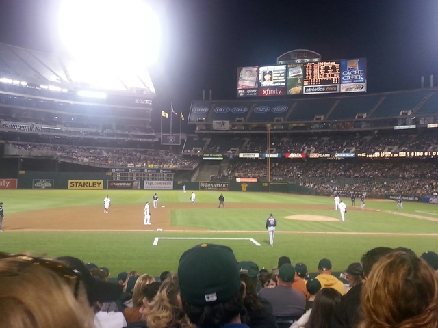 going to an A's game