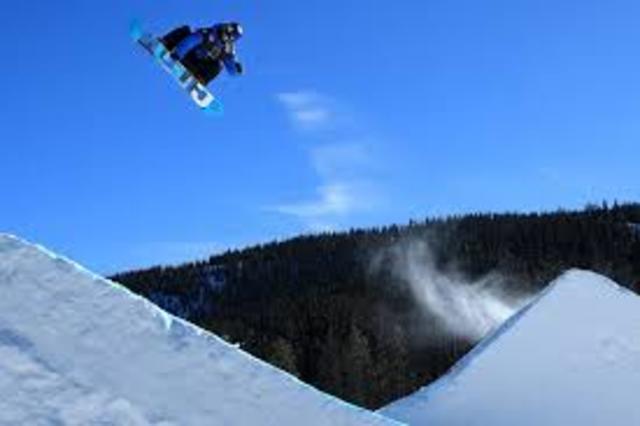 First olympic snowboarding.