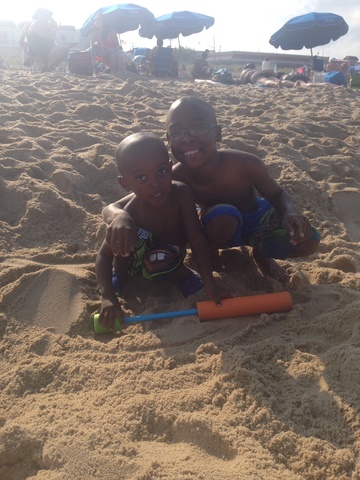 Beach day with Aiden