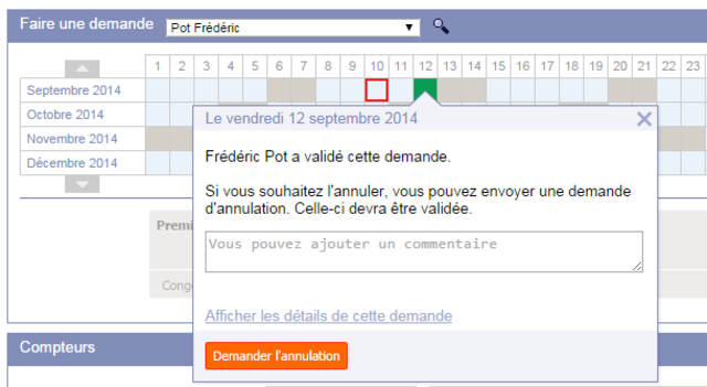 Annulation des demandes
