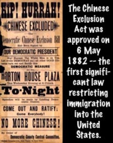 Chinese Exclusion Act of 1882