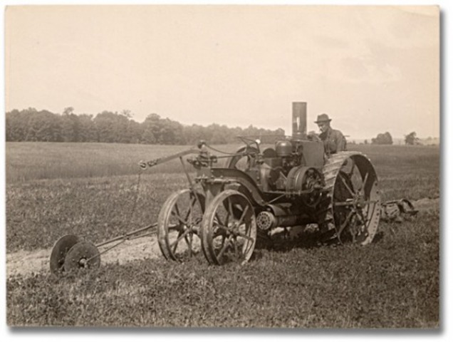 The first gas powered tractor