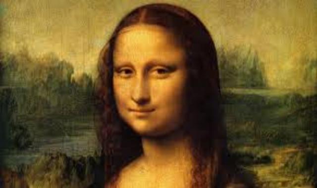 Da Vinci paints the "Mona Lisa"