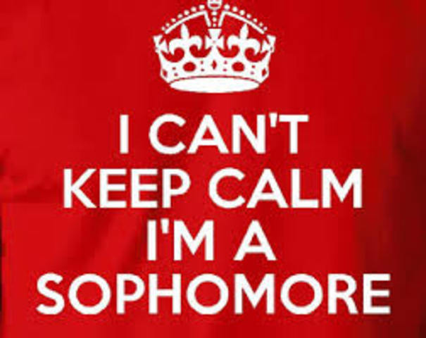 my first year as a sophmore