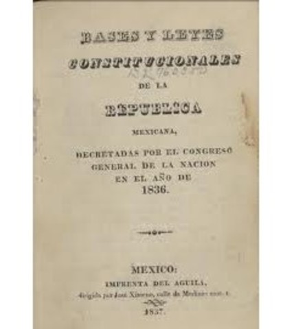 Constitución Centralista de 1836- las siete leyes constitucionales