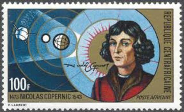 Copernicus publishes heliocentric theory