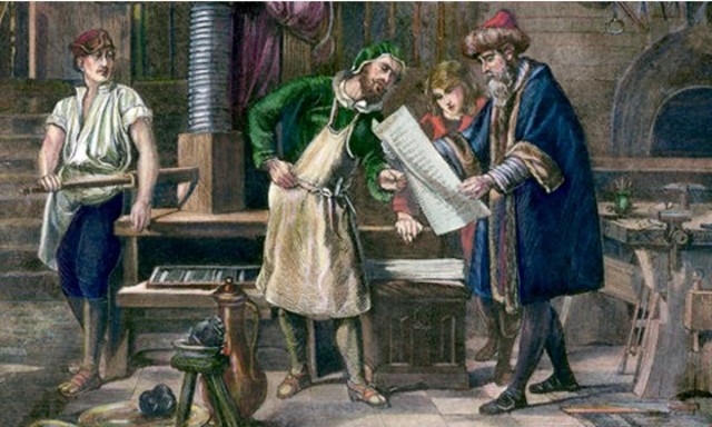 Johannes Gutenberg - printing press